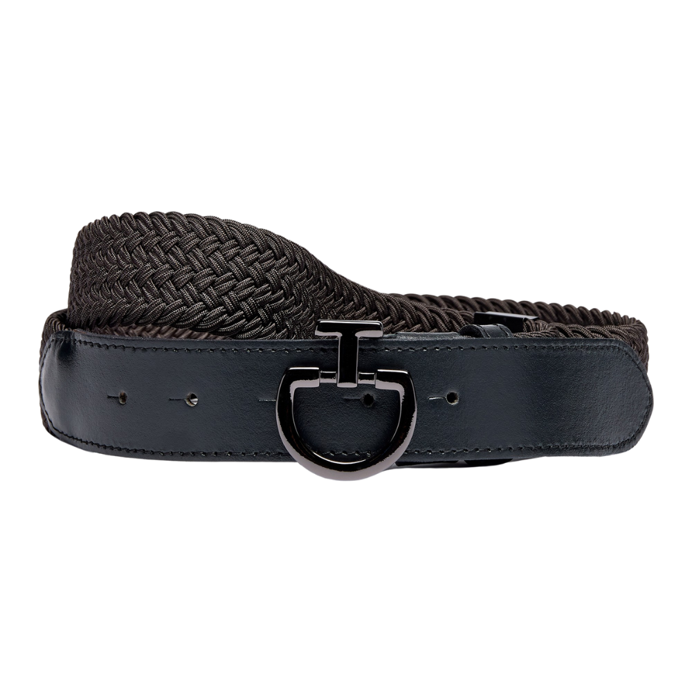 Cavalleria Toscana Herren Elastic Gürtel Black Chrome