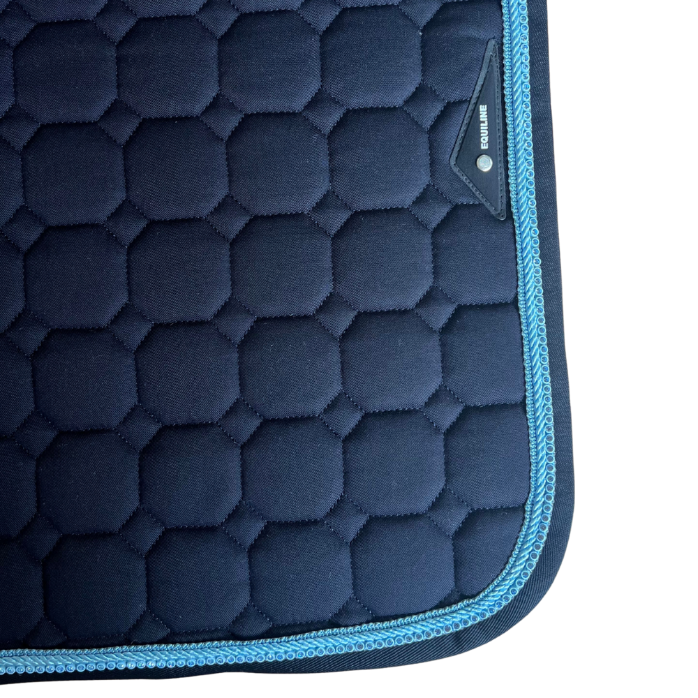 Equiline Schabracke Octagon Glitzer navy (hell blaue Borde)