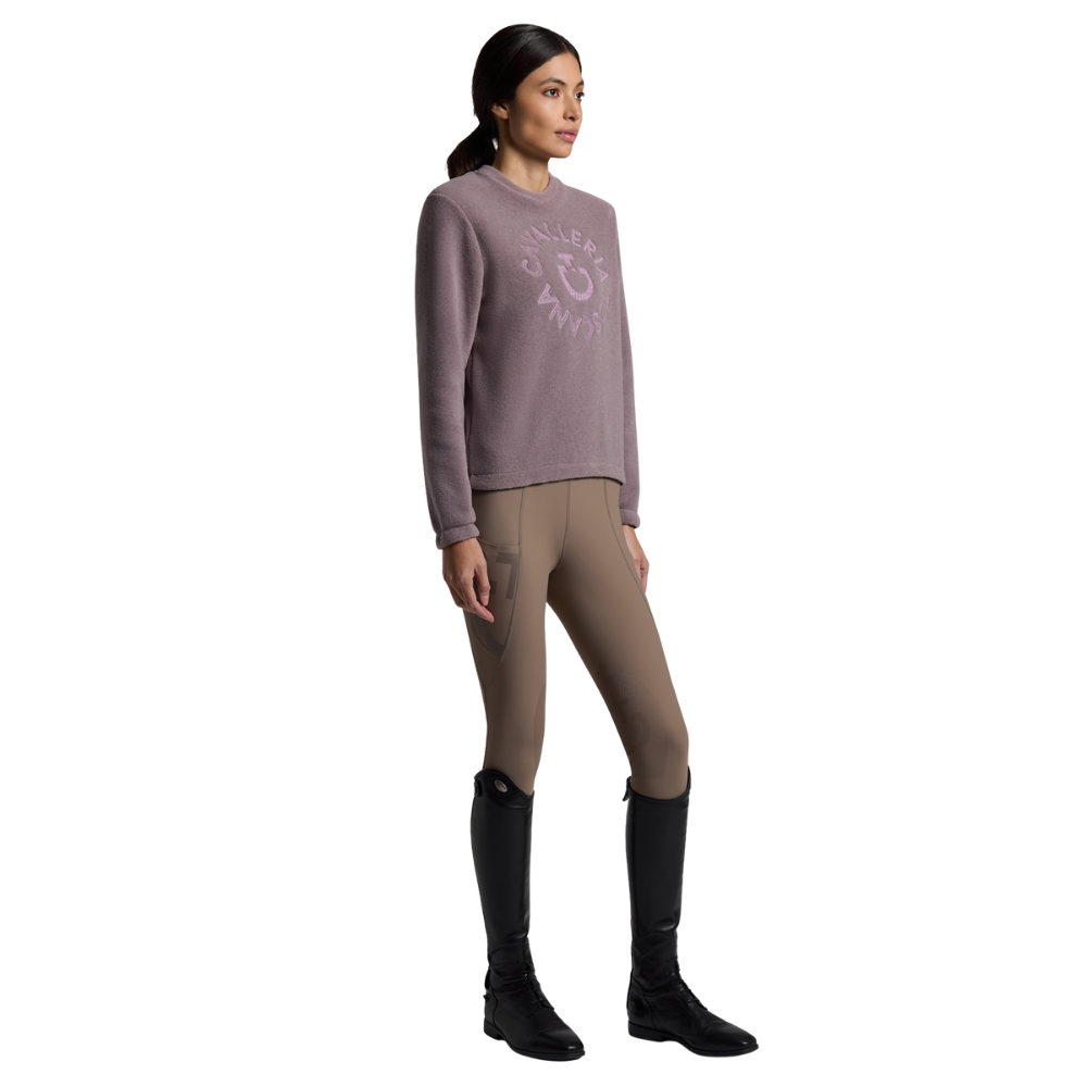 Cavalleria Toscana Damen Fleece Crew Neck Pullover, Herbst/Winter 2025