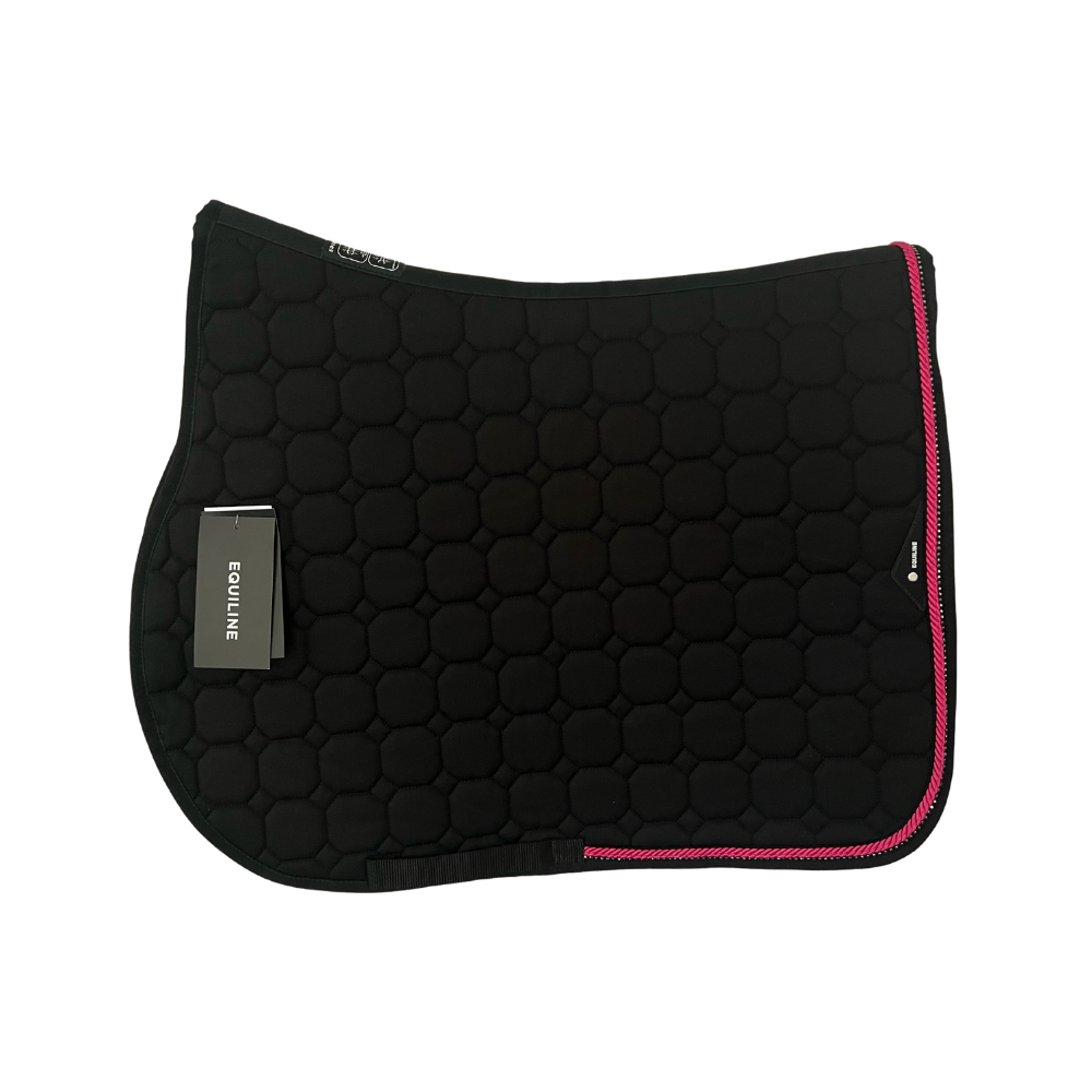 Equiline Octagon Springschabracke Black (Pinke Borde)