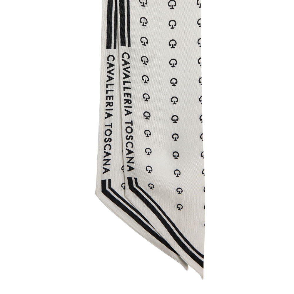 Cavalleria Toscana Jacquard Logo Silk Foulard, Seidenschal, Herbst/Winter 2025