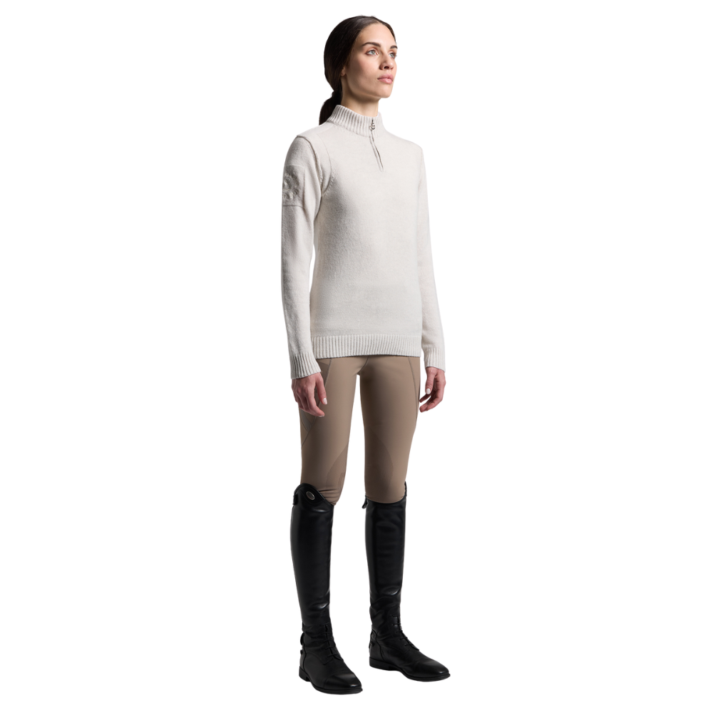 Cavalleria Toscana Damen Pure Wool Half Zip Turleneck Sweater, Herbst/Winter 2025