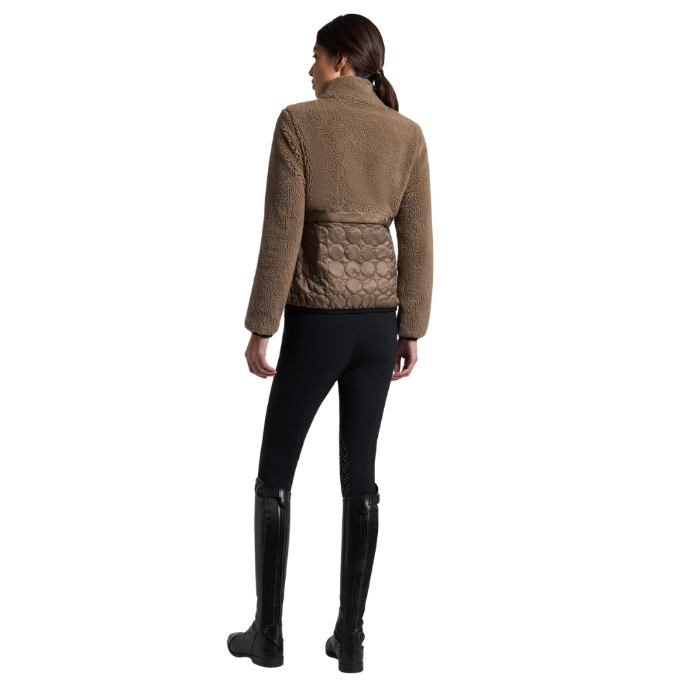 Cavalleria Toscana Damen Teddy Bear Fleece + Nylon Zip Up Jacket, Herbst/Winter 2025