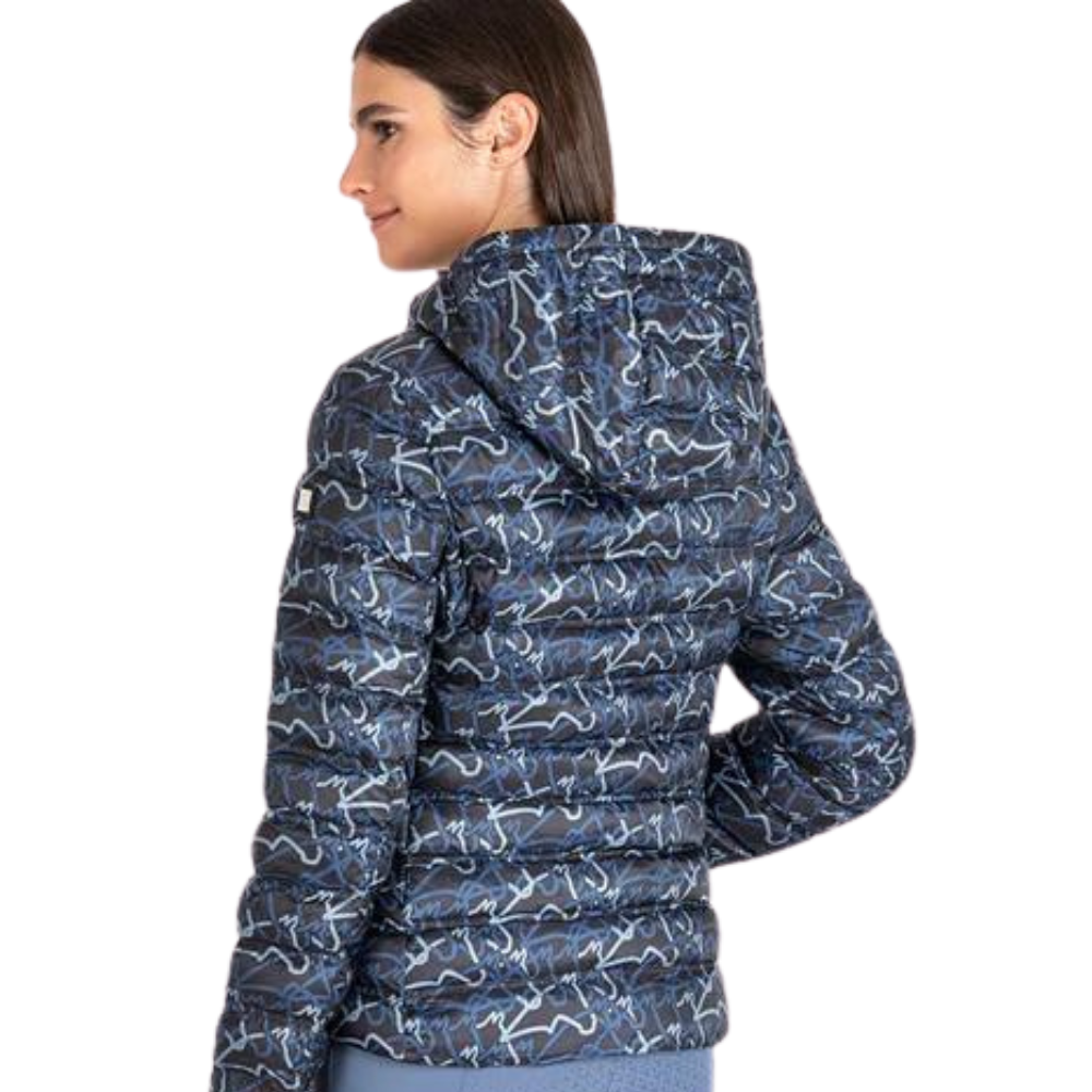 Equiline Damen Jacke Ecre Allover blue