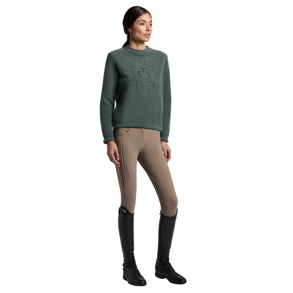 Cavalleria Toscana Damen Fleece Crew Neck Pullover, Herbst/Winter 2025