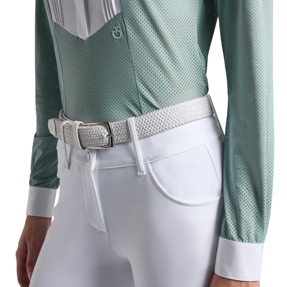 Cavalleria Toscana Damen American langarm Turniershirt, Frühjahr/Sommer 2025