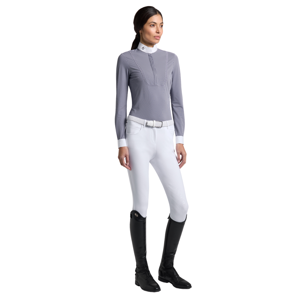 Cavalleria Toscana Damen Stripes Competition Shirt L/S, langarm, Herbst/Winter 2025