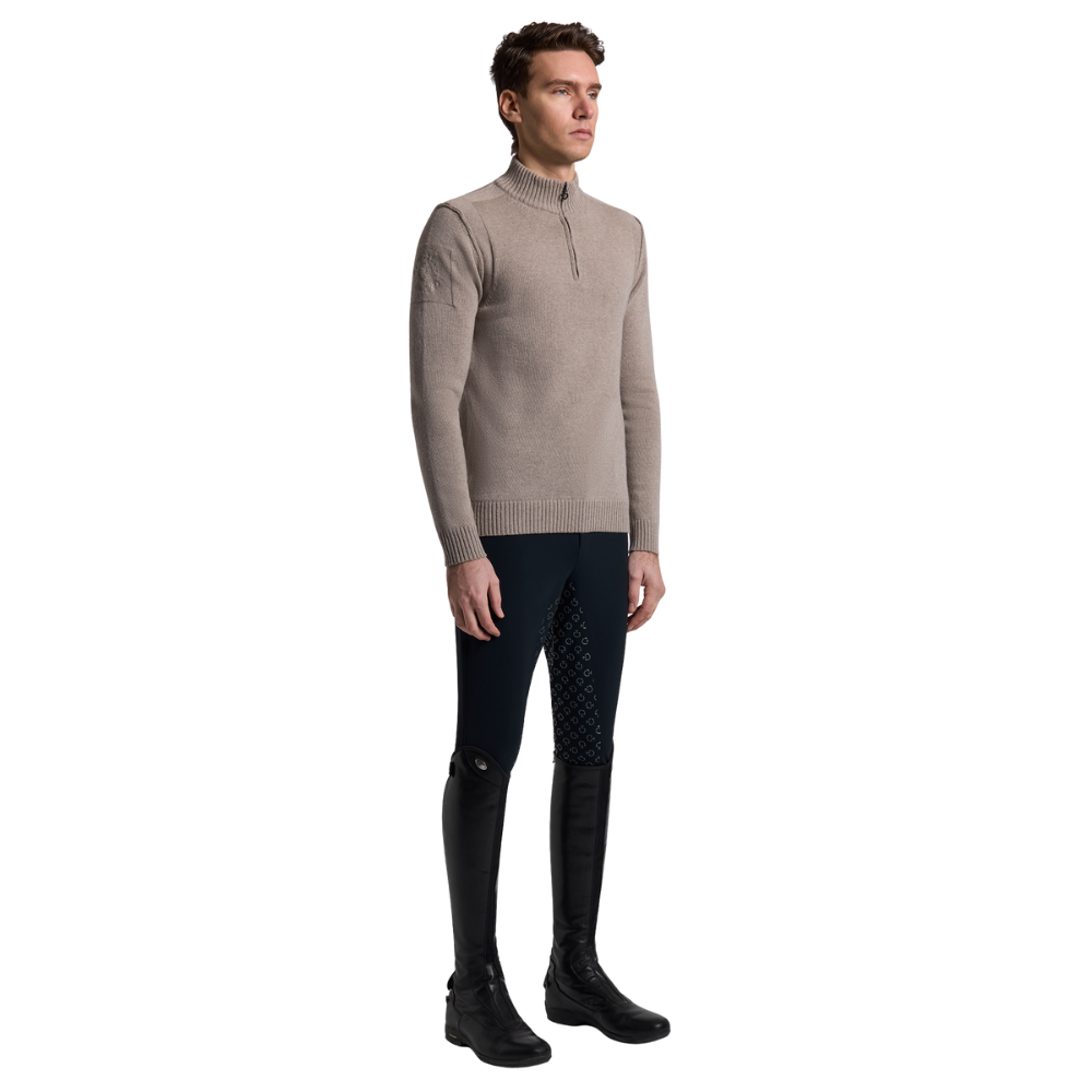 Cavalleria Toscana Pure Wool Half Zip Turleneck Herren Sweater
