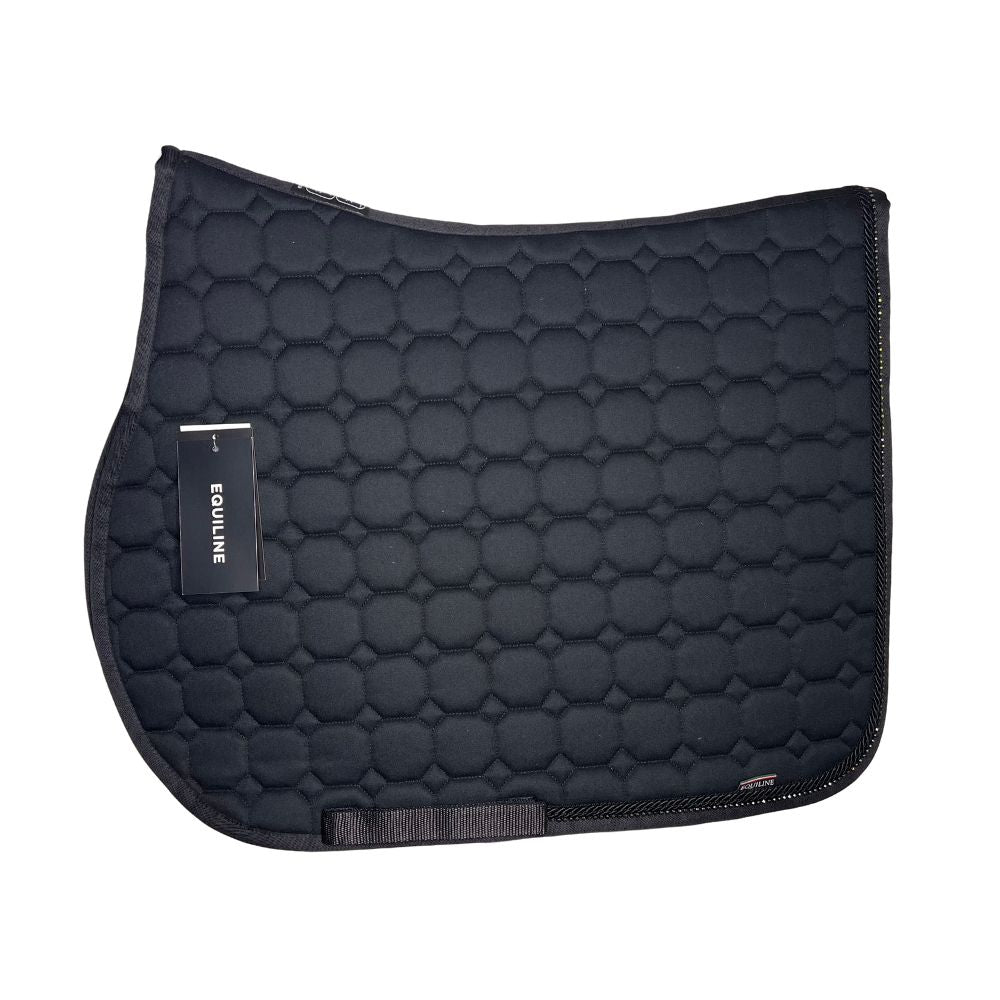 Equiline Octagon Springschabracke schwarz (breite schwarze Borde, dunkler Strass)