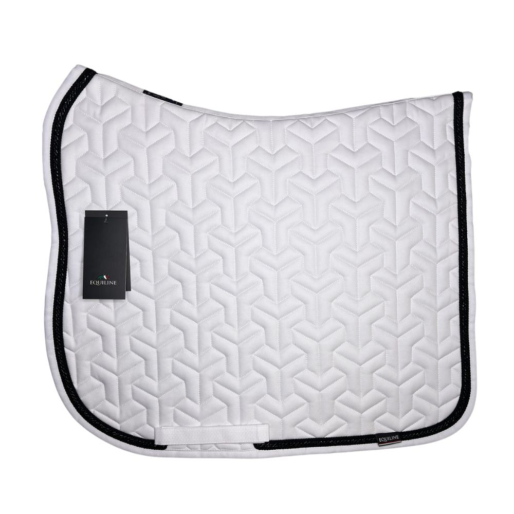 Equiline Dressurschabracke Tetrix weiß (schwarze Glitzerborde)