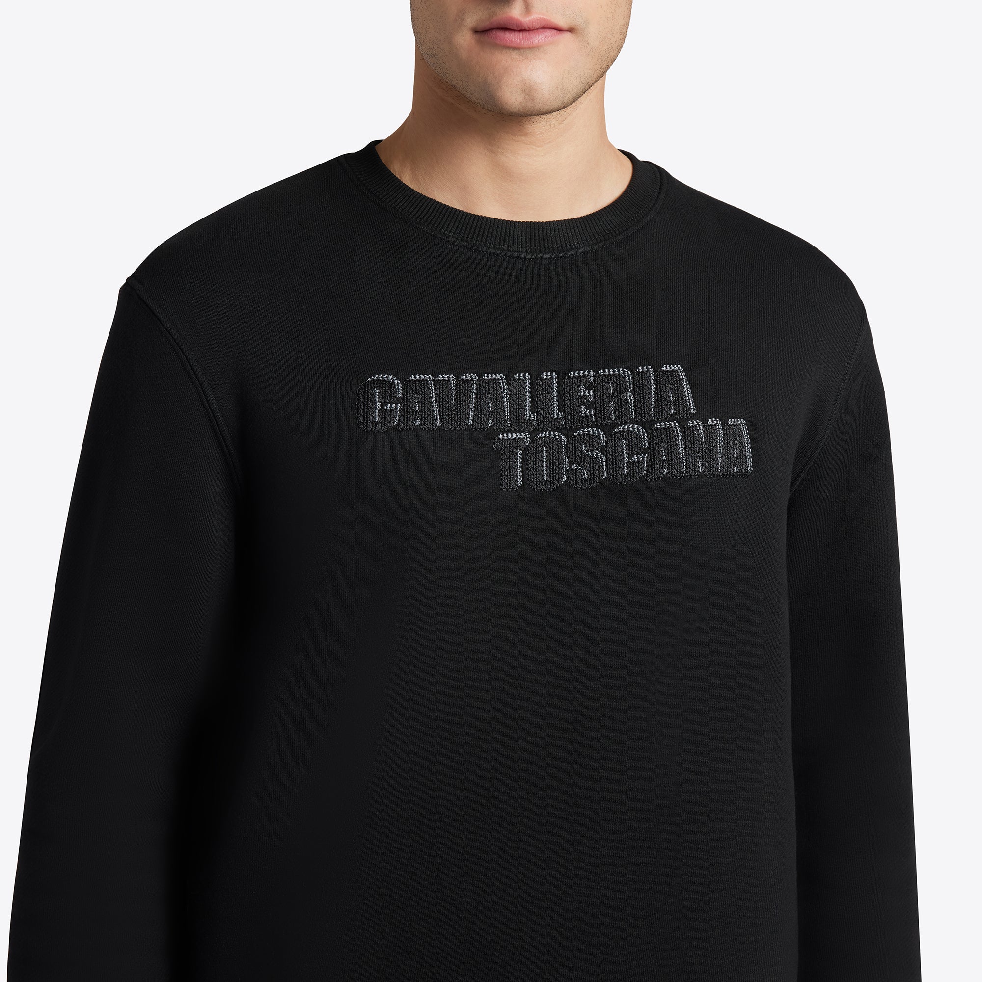 Cavalleria Toscana Herren Cotton Crew Neck Sweatshirt, FW24