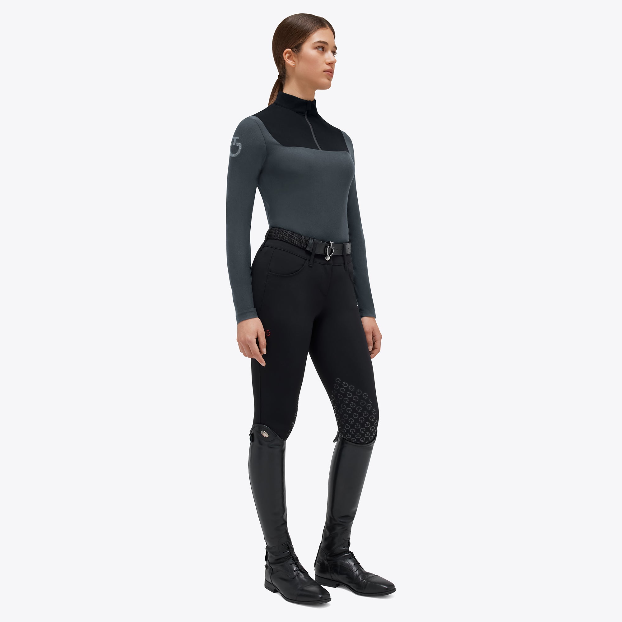 Cavalleria Toscana Damen Trainingsshirt mit Zipper, Holiday2023 Collection