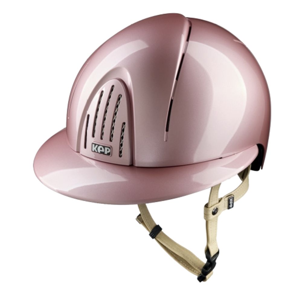 KEP Reithelm Smart Nova Metal Polish star pink, cream Riemen, Polo-Visier