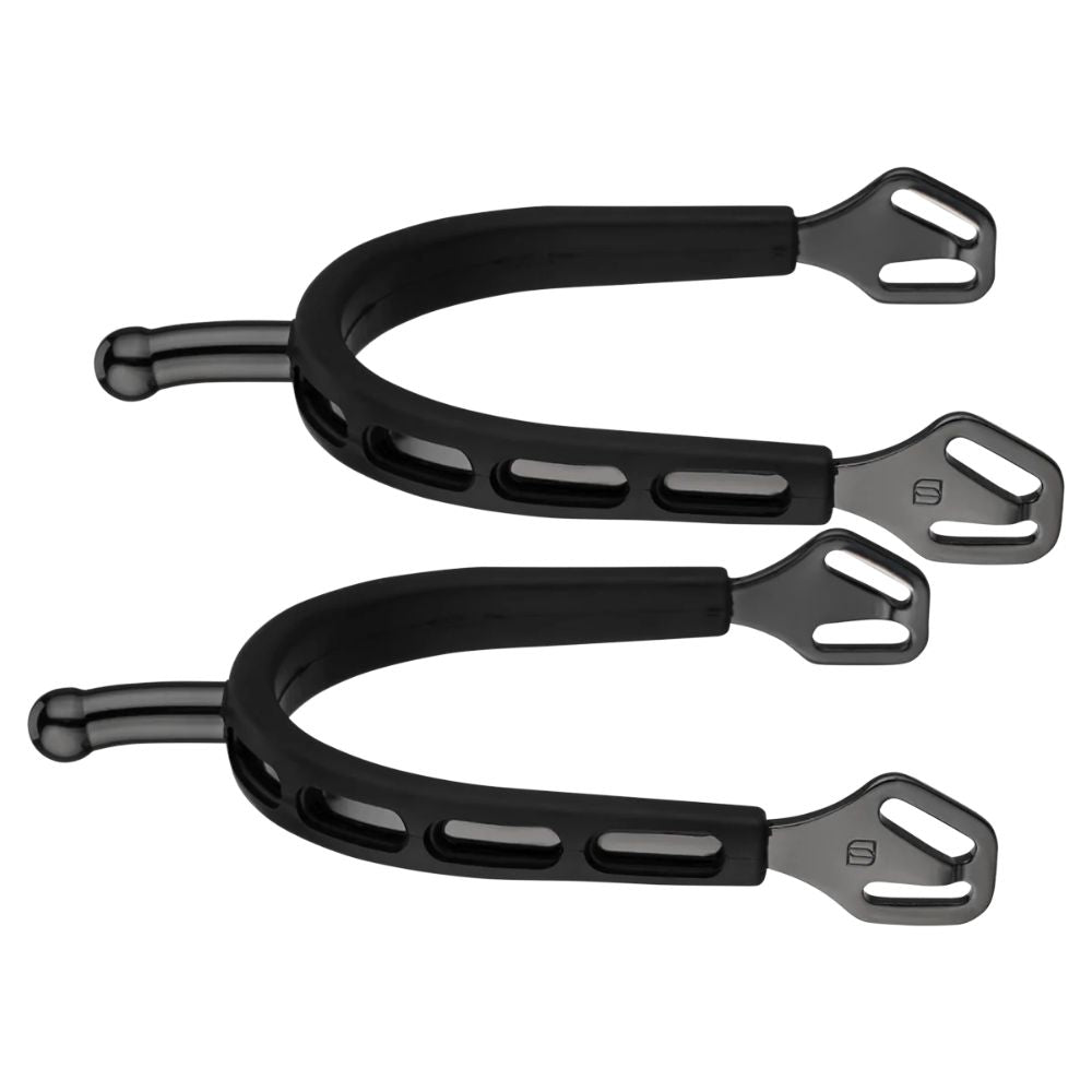 Sprenger Sporen Ultra Fit Extra Grip Edelstahl Rostfrei, Anthrazit 30mm kugelförmig