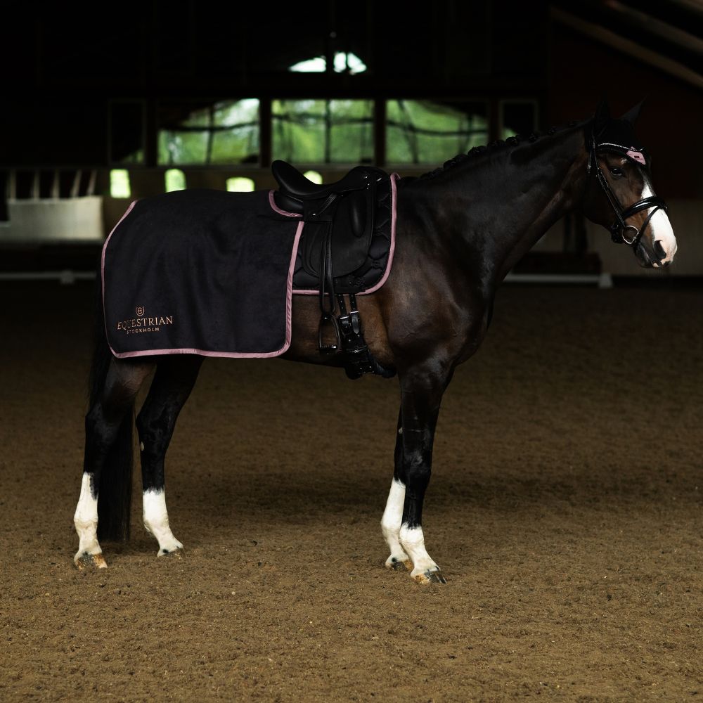 Equestrian Stockholm Quarter Blanket Black Blush