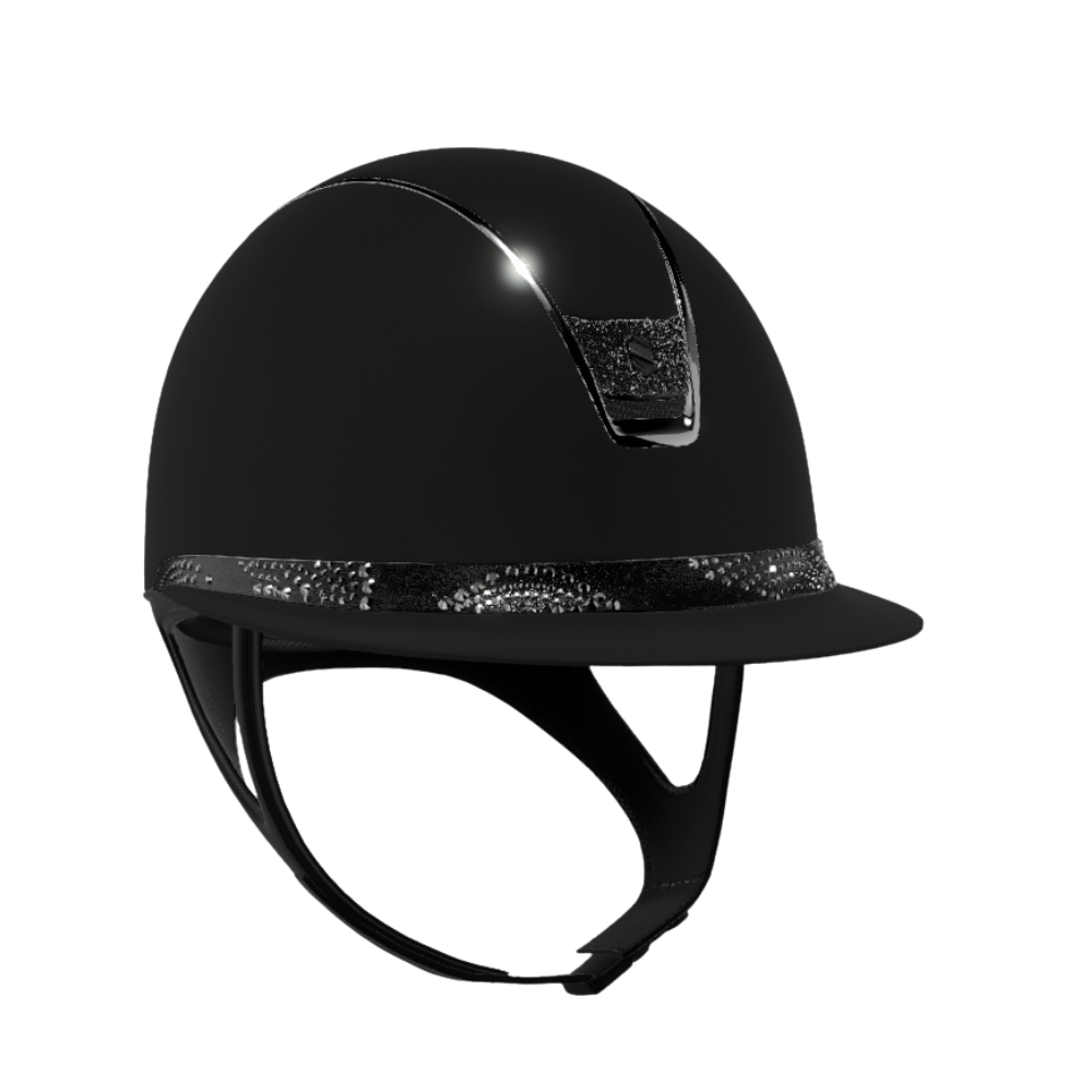 Samshield Reithelm Miss Shield 2.0 Shadowmatt Crystal Intarsia Christal Fabric schwarz