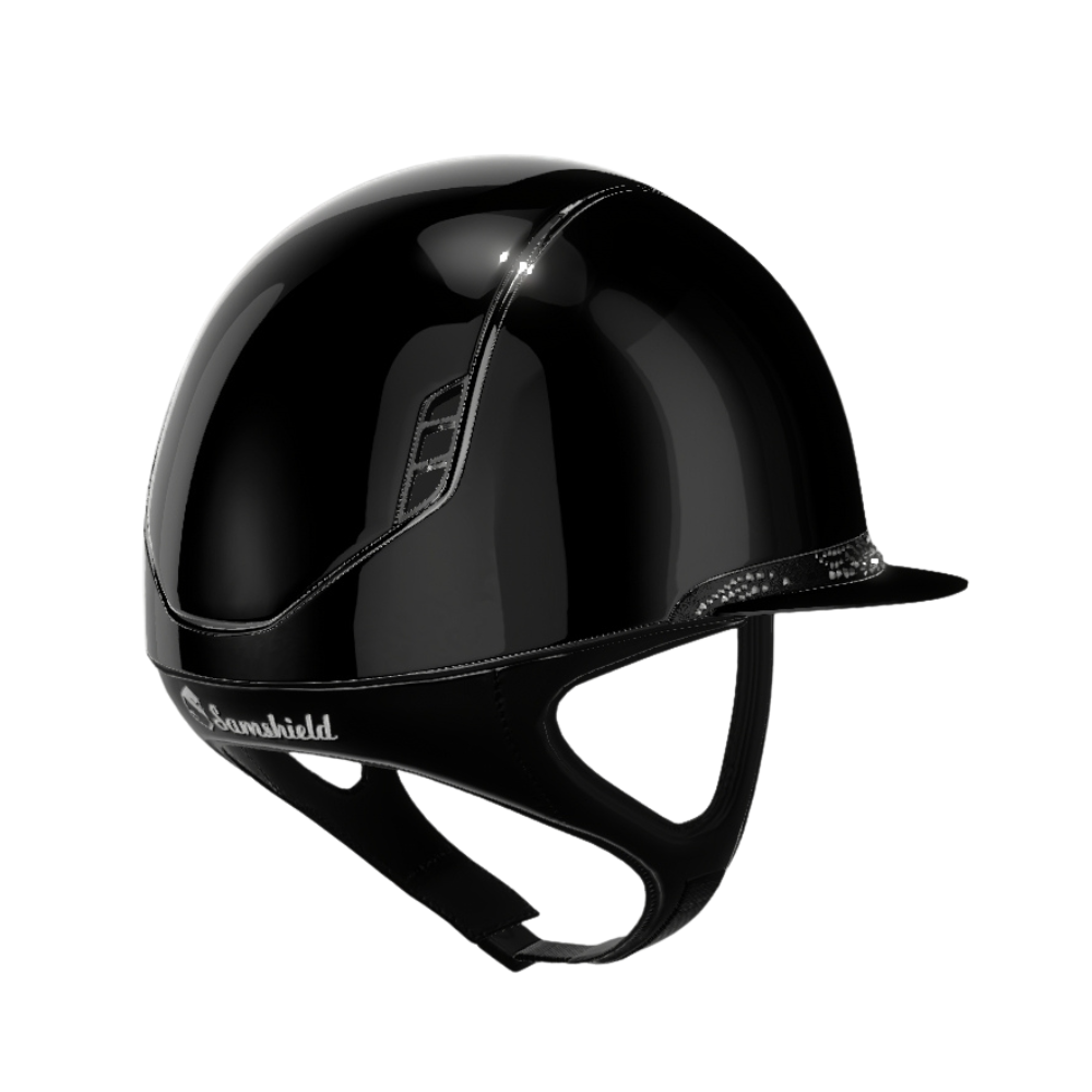 Samshield Reithelm Miss Shield 2.0 Shadowglossy schwarz Crystal Intarsia