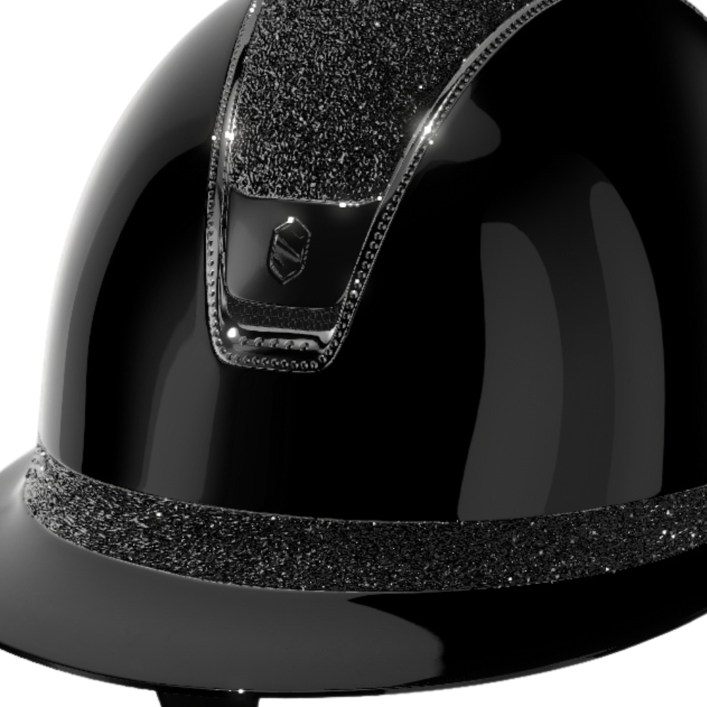 Samshield Reithelm Miss Shield 2.0 Shadowglossy schwarz Crystal Fabric +300 swarovski jet black