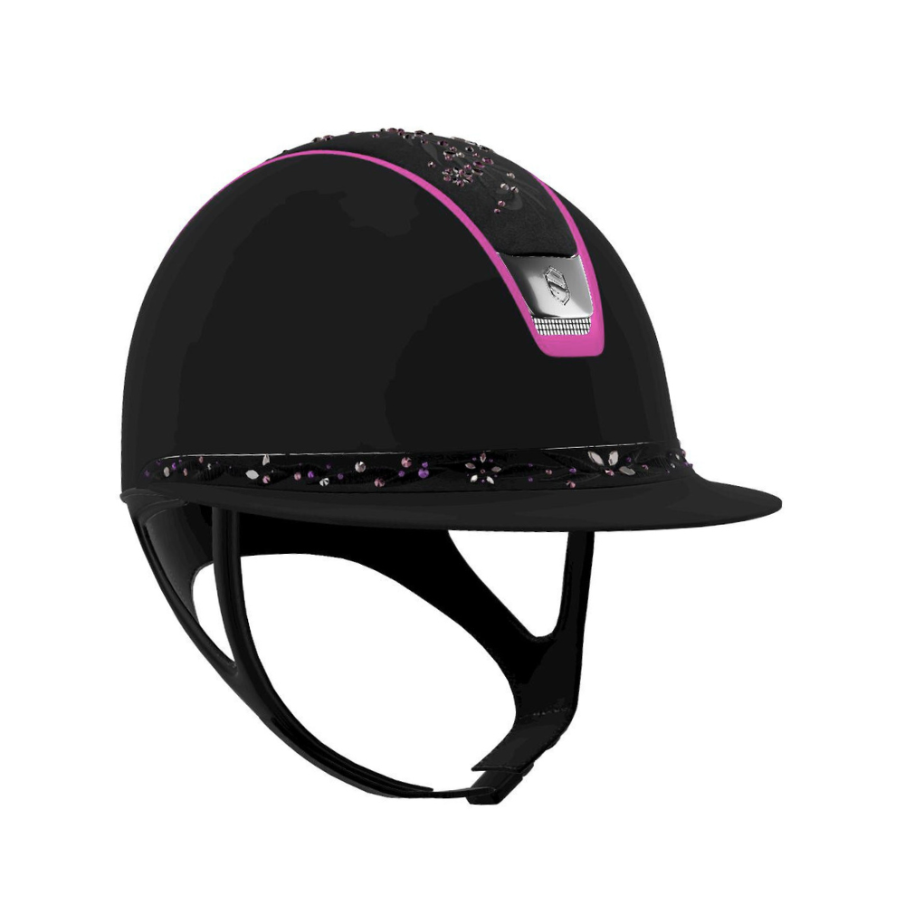 Samshield Reithelm Miss Shield 2.0 Shadowmatt schwarz Flower Swarovski Jewelry Majestic pink