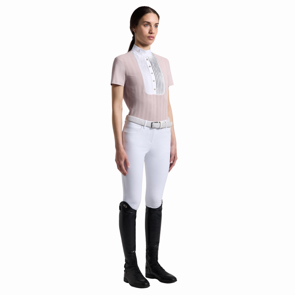 Cavalleria Toscana Damen Turniershirt S/S Jacquard Jersey, Frühjahr/Sommer 2026