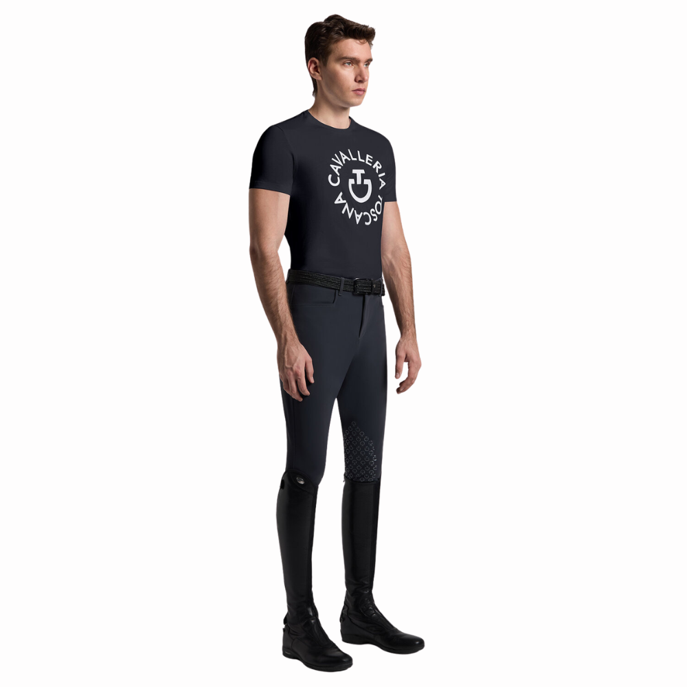 Cavalleria Toscana Herren Cotton Embroidery Logo T-Shirt, Frühjahr/Sommer 2026