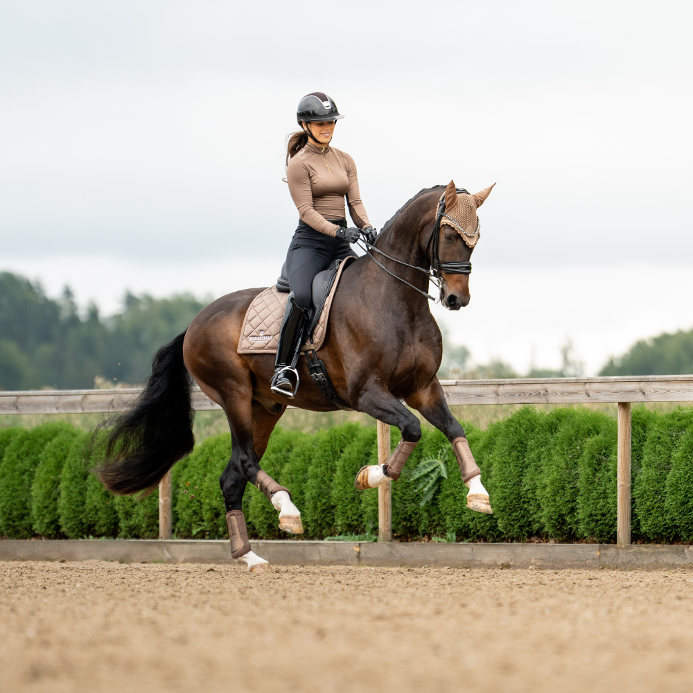 Equestrian Stockholm Dressurschabracke Line Champagne