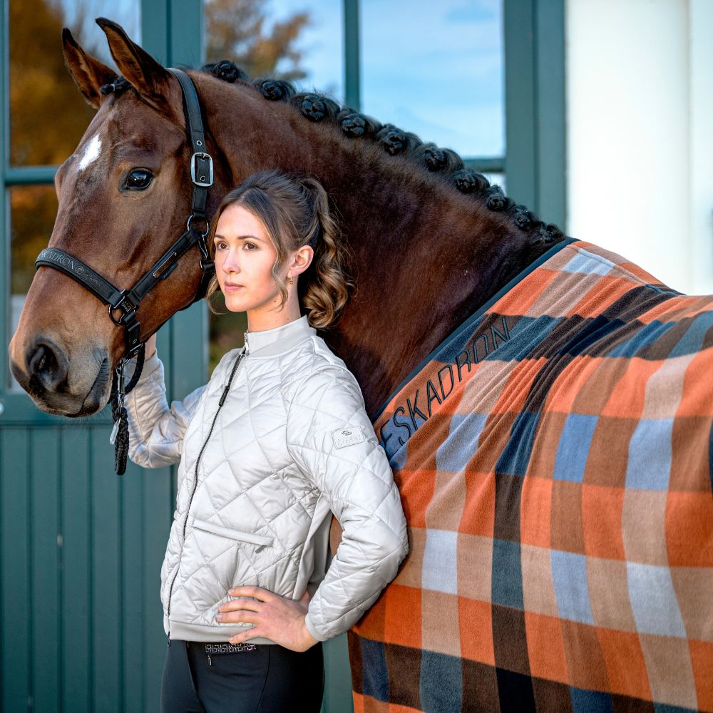Eskadron Abschwitzdecke FLEECE CHECK, Platinum 26