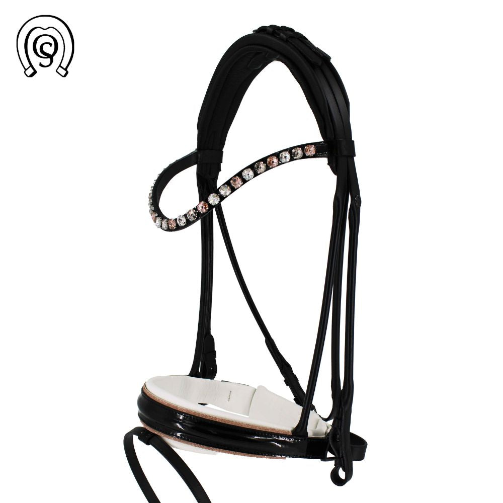 Otto Schumacher Trense München "Feel Good" - Zierkeder fineline rose gold hell (Lack)