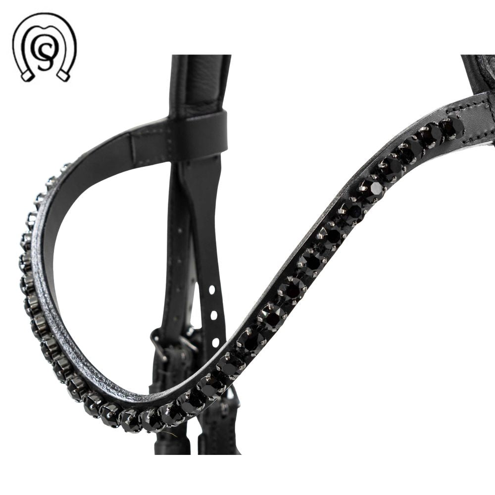 Otto Schumacher Trense Tokyo Zierkeder fineline black, Symphony Rivoli XS jet B (Lack)