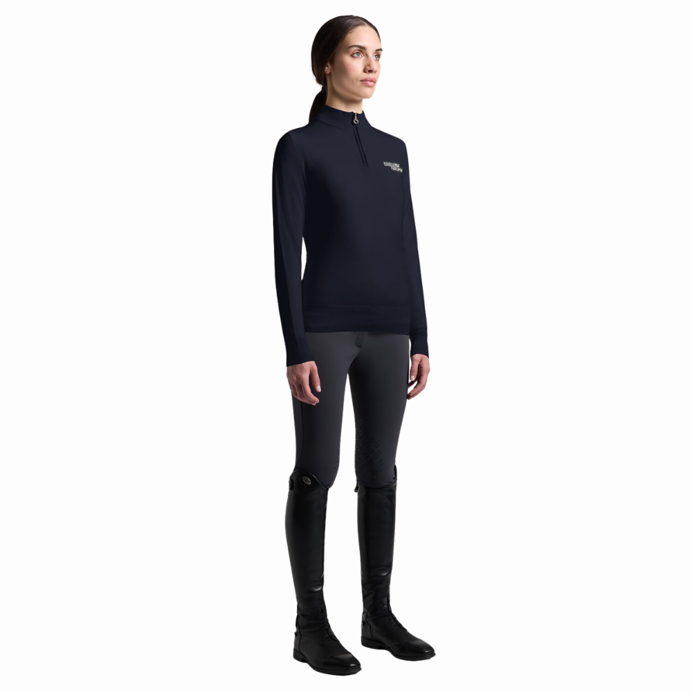 Cavalleria Toscana Damen Merino Half Zip Turleneck Sweater, Frühjahr/Sommer 2026