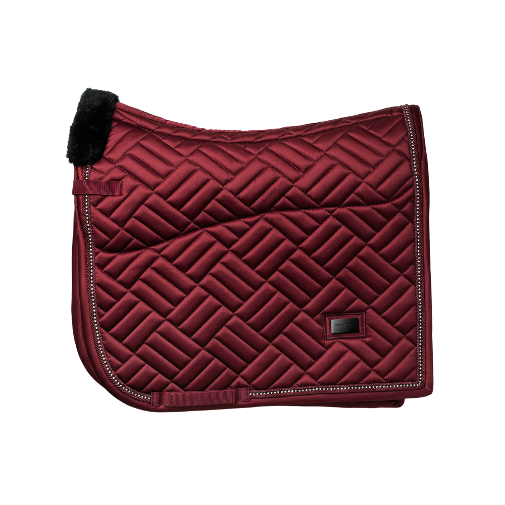 Equestrian Stockholm Dressurschabracke Vegan Fur Crystal Bordeaux