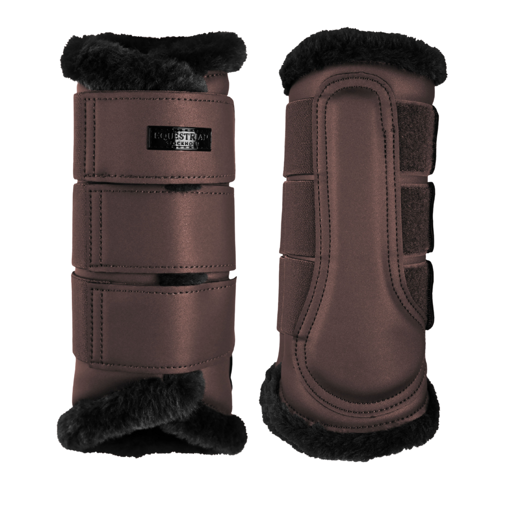 Equestrian Stockholm Gamaschen mit Fell Modern Mocha