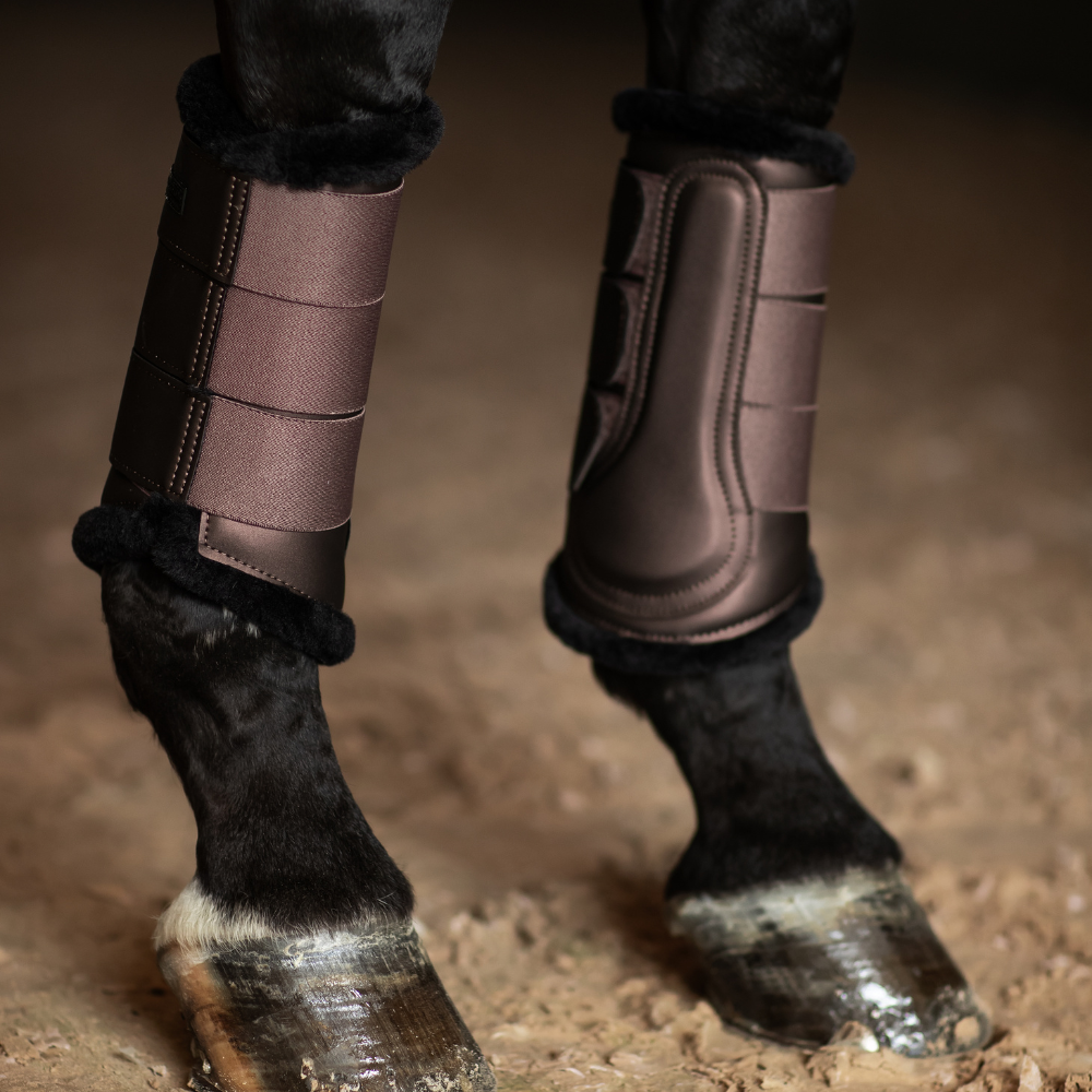 Equestrian Stockholm Gamaschen mit Fell Modern Mocha